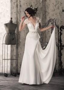 wedding photo - White/Ivory Wedding Dress with Lace up,V-Cut,Features Illusion Neckline,Designer Wedding Dress,Romantic Wedding Dress,Buy Online 012