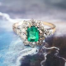 wedding photo - Emerald Engagement Ring 