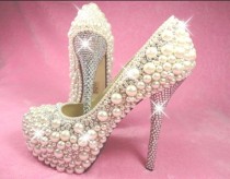 wedding photo - Pearl High Heel Shoes Amazing Collection 