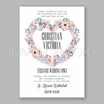 wedding photo - Anemone wedding invitation card printable template - Unique vector illustrations, christmas cards, wedding invitations, images and photos by Ivan Negin