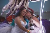 wedding photo - Disco Jelly Car Wedding at Burning Man