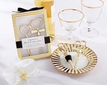 wedding photo - Beter Gifts® Cheers To A Great Combination Gold Wine Set