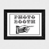 wedding photo - vintage pointing hand photo booth sign - printable file instant download digital file wedding PhotoBooth directions