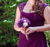 wedding photo - Romantic Purple Dahlia Bouquet