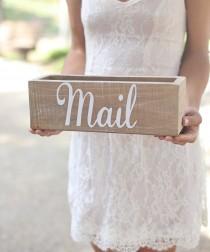 wedding photo - Rustic Mail Holder Planter Box Country Living by Morgann Hill Designs   Quick Shipping Available