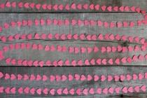 wedding photo - Pink Heart Wedding Garland, Hot Pink Bachelorette Party Decorations, Paper Hearts Baby Shower, Bridal Shower Decor, Photo Booth Backdrop,