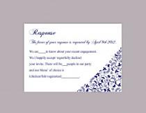 wedding photo -  DIY Wedding RSVP Template Editable Word File Instant Download Rsvp Template Printable RSVP Cards Navy Blue Rsvp Card Elegant Rsvp Card