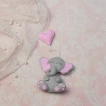 wedding photo - Felt elephant ornament - Valentine's day gift - ready to ship