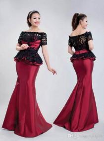 wedding photo - Custom-Made Bateau Short Sleeve Lace Mermaid Evening Dresses Prom Dress Online with $152.58/Piece on Hjklp88's Store 