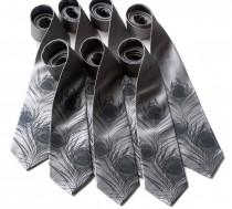 wedding photo - Custom wedding ties. 7 silk groomsmen neckties, matching wedding package discount.