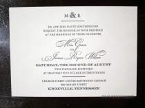 wedding photo - 150 (Quantity) - Letterpress Wedding Invitations , Black and Ivory