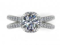 wedding photo - Engagement Diamond Ring, Wedding and Proposal Rings, Disney Princess Snow White Ring, White Sapphire and Diamonds