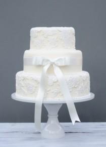 wedding photo - Lace Wedding Cake