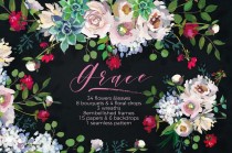 wedding photo - Grace- Acrylic Floral Design Set