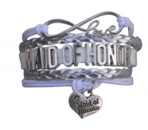 wedding photo - Maid of Honor Bracelet- Bridesmaid Gift Bracelet, Bridal Party Bracelets, Makes the Perfect Gift For Maid of Honor