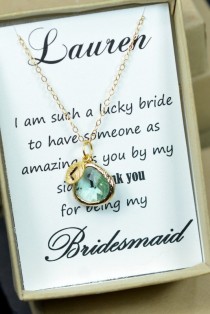 wedding photo - Mint green gold ,Bridesmaids Earrings,Personalized Bridesmaids Gift,Crystal Stud Earrings,Bridesmaids Gifts,Spring Wedding,bridesmaid card