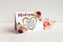wedding photo - Bridesmaid Scratch Off Cards SET OF 4 or more Will you be my Bridesmaid Cards - Bridesmaid Proposal Card Invitation w/ Metallic Envelope