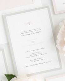 wedding photo - Modern Initials Wedding Invitations - Deposit