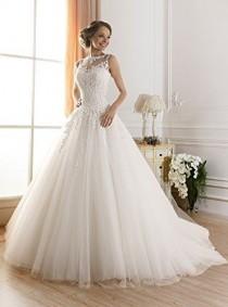 wedding photo - Lace Ball Gown Casamento Elegant Long Wedding Dresses