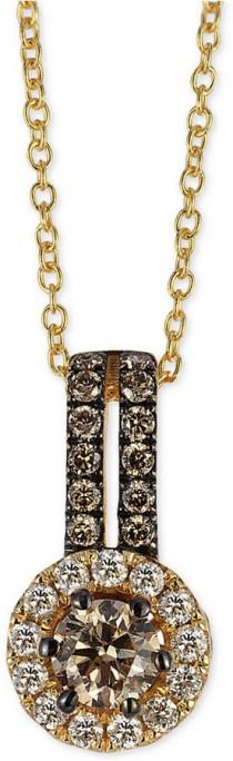 wedding photo - Le Vian Bridal® Diamond Pendant Necklace (3/4 ct. t.w.) in 14k Gold