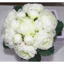 wedding photo - 1X Peony Rose Bouquet Posy Artificial Silk Flowers Wedding Bridal Party Home Floral Decoration 4 Colors