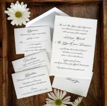 wedding photo - Shining Sophistication Wedding Invitation - Rustic Wedding Invitation Set - Raised Print Wedding Invite - Custom Invitation  Suite - AV106