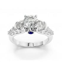 wedding photo -  1.25 Carat Forever One Moissanite & Diamond Engagement Ring
