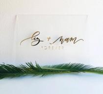 wedding photo - Custom Laser Cut Acrylic Name Plank Sign - Family Name Sign - Last Name Sign - Wedding Sign
