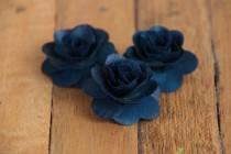 wedding photo - 150  Pcs Navy Blue Birch Wood Roses for Weddings, Home Decorations, Scrapbooking and Floral Arrangements