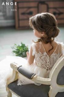 wedding photo - flower girl dress, little bridesmaid, girls dresses, toddler dress, flower girl, tutu dress, BRIL