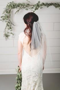 wedding photo - Bridal tulle elbow length veil