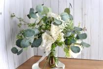 wedding photo - Silver Dollar Eucalyptus Bouquet 