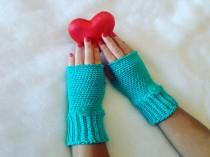 wedding photo - Guanti senza dita azzurri - Blue fingerless gloves - Cotton gloves - Gloves handmade -  Gloves and mittens - Made in Italy - Handmade