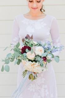 wedding photo - Long Sleeve Boho Wedding Dress, Boho Wedding Dress, Lace Wedding Dress, Simple Wedding Dress - Senia Dress