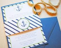wedding photo - Nautical Wedding Invitation, Nautical Invitations, Anchor Wedding Invitation, Vintage Wedding Invite - Wedding Invitation