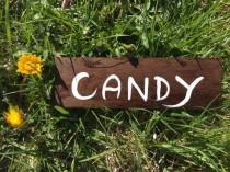 wedding photo - Candy Rustic Chic Wedding Hanging Wood Signs, Country Wedding, Fall Outdoor Wedding Decor, Wedding Wood Signage, Hanging Wedding Sign