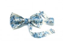 wedding photo -  gay wedding bow ties for gay couples gay engagement anniversary gift his & his him and him gay marriage Mr and Mr floral ivory tie niukiol