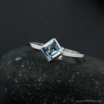 wedding photo - Princess Cut Aquamarine Ring – Choose Your Setting