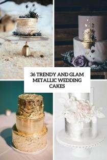 wedding photo - 36 Trendy And Glam Metallic Wedding Cakes - Weddingomania