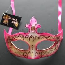 wedding photo - Hot Pink Pretty Princess Venetian Masquerade Mask for dancing parties home decor, 6I9A,  SKU: 6C11