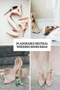 wedding photo - 29 Adorable Neutral Wedding Shoes Ideas - Weddingomania