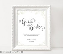 wedding photo -  Guest Book Sign, Wedding Guest Book Sign, Printable Guest Book Sign, Wedding Signs, Guestbook Sign Template, Custom Script Sign Download