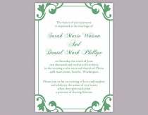 wedding photo -  DIY Wedding Invitation Template Editable Word File Instant Download Elegant Printable Invitation Green Wedding Invitation Green Invitations