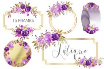 wedding photo -  Lalique-embellished floral frames.