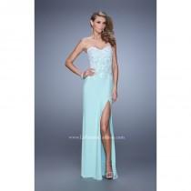 wedding photo - Hot Coral La Femme 20923 - High Slit Dress - Customize Your Prom Dress