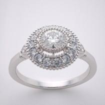 wedding photo - Engagement Ring Diamond Halo Design