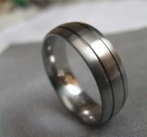 wedding photo - Titanium Mens Ring, Wedding Band, Anniversary, Rings