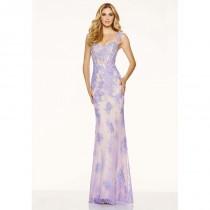 wedding photo - Desirable Long Lace Beading Sweetheart Lilac Prom Dress Garden - dressosity.com