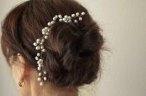 wedding photo - Pearl Hair Pins, Wedding Pearl Headpiece, Bridal Hair Pins, Bridesmaid gift, bridal hairpiece, flower hair pins, pearl hair piece, pearl pin