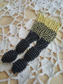 renta oscar earrings tassel unusual stud beaded trending drop casual short clip gift gold weddbook